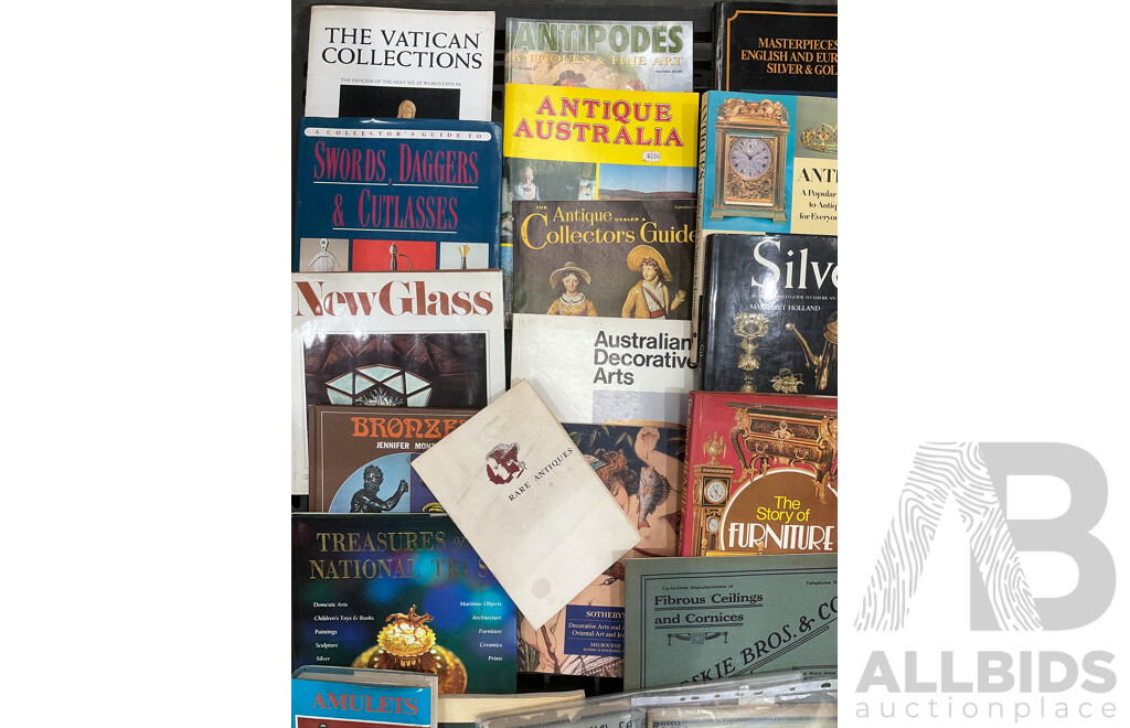 Collection of Vintage Books Focused on Antiques