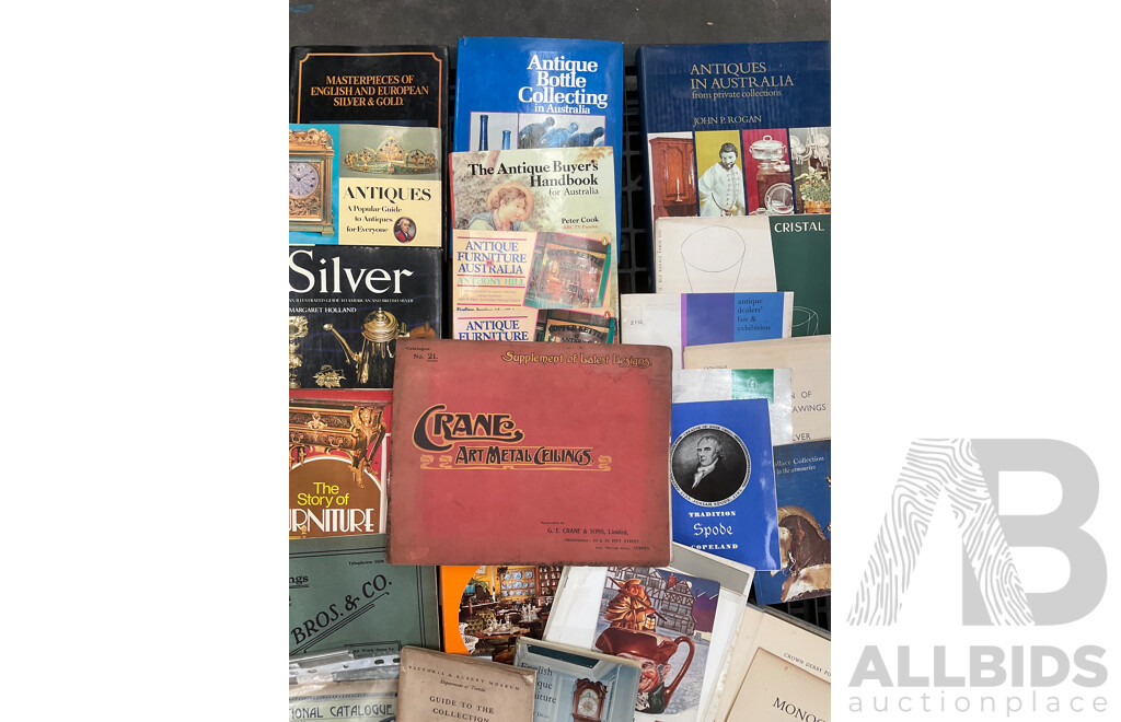 Collection of Vintage Books Focused on Antiques