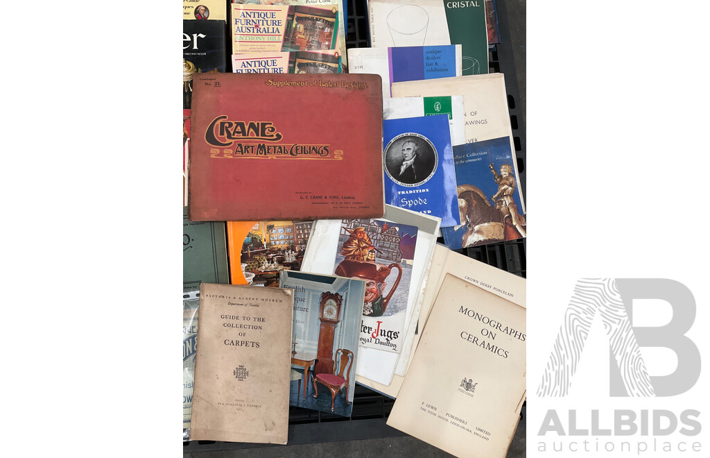 Collection of Vintage Books Focused on Antiques