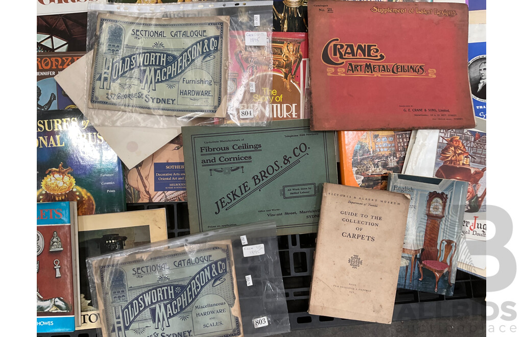 Collection of Vintage Books Focused on Antiques