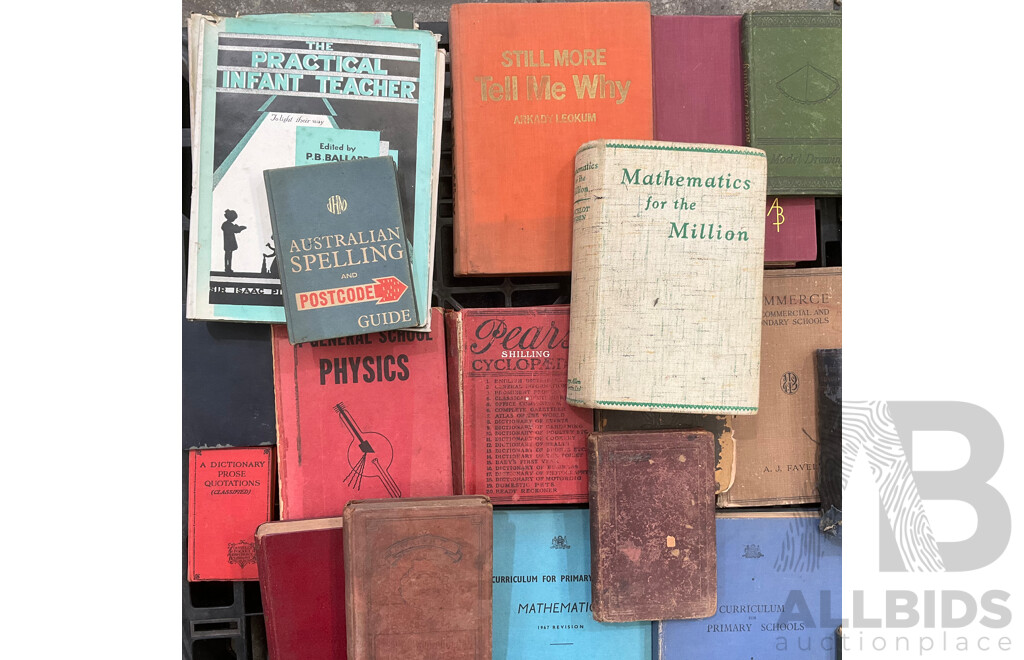 Collection of Vintage Education Books, Including Mathematics, English, History, Accounting and More