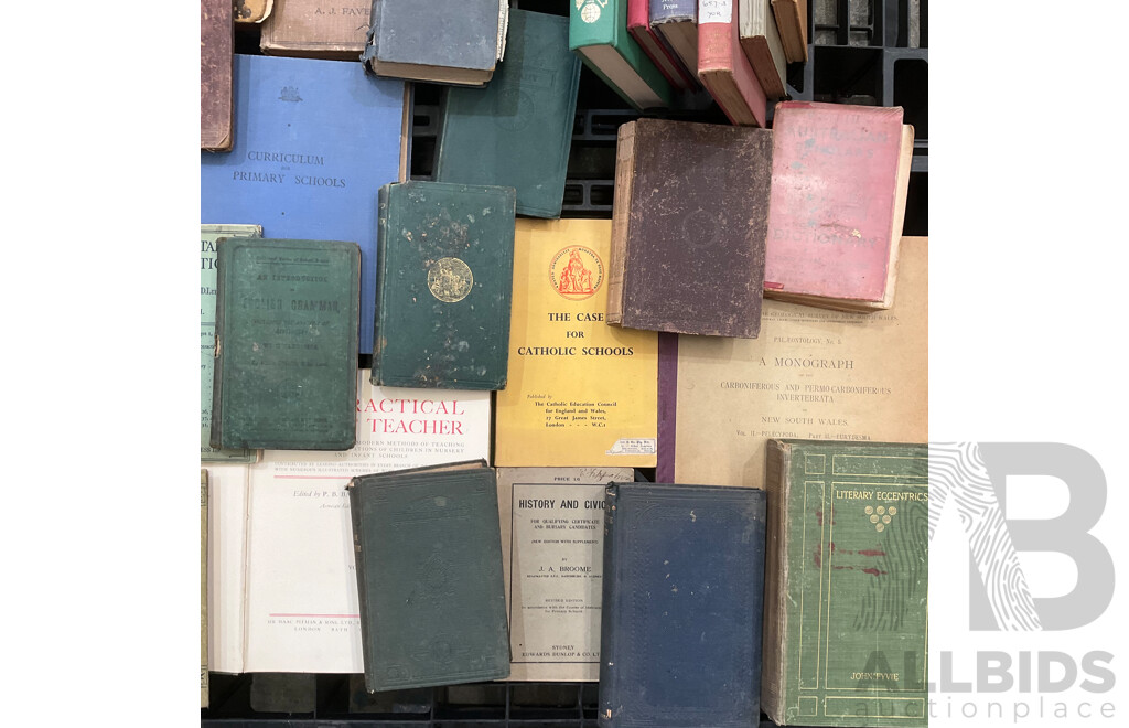 Collection of Vintage Education Books, Including Mathematics, English, History, Accounting and More