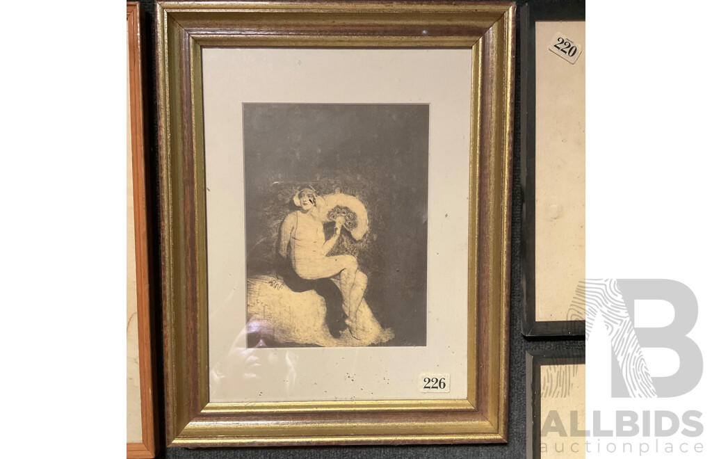 Assorted Vintage Chromolithographs and Two Artworks by Jack Montgomery ''Jerilderie Building'' and ''Brick Cottage Bourke NSW''  Mixed Media Watercolour  - Lot of 8