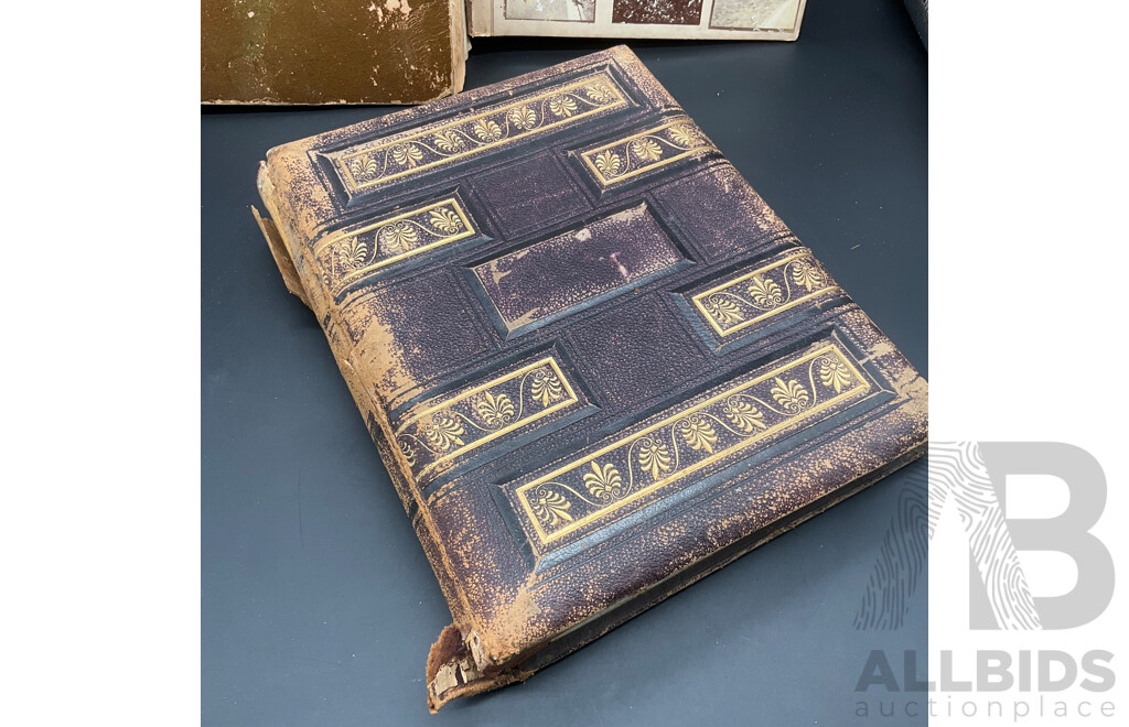 Collection of Vintage Books, Including Photo Album, Scrapbook and Botanical Album