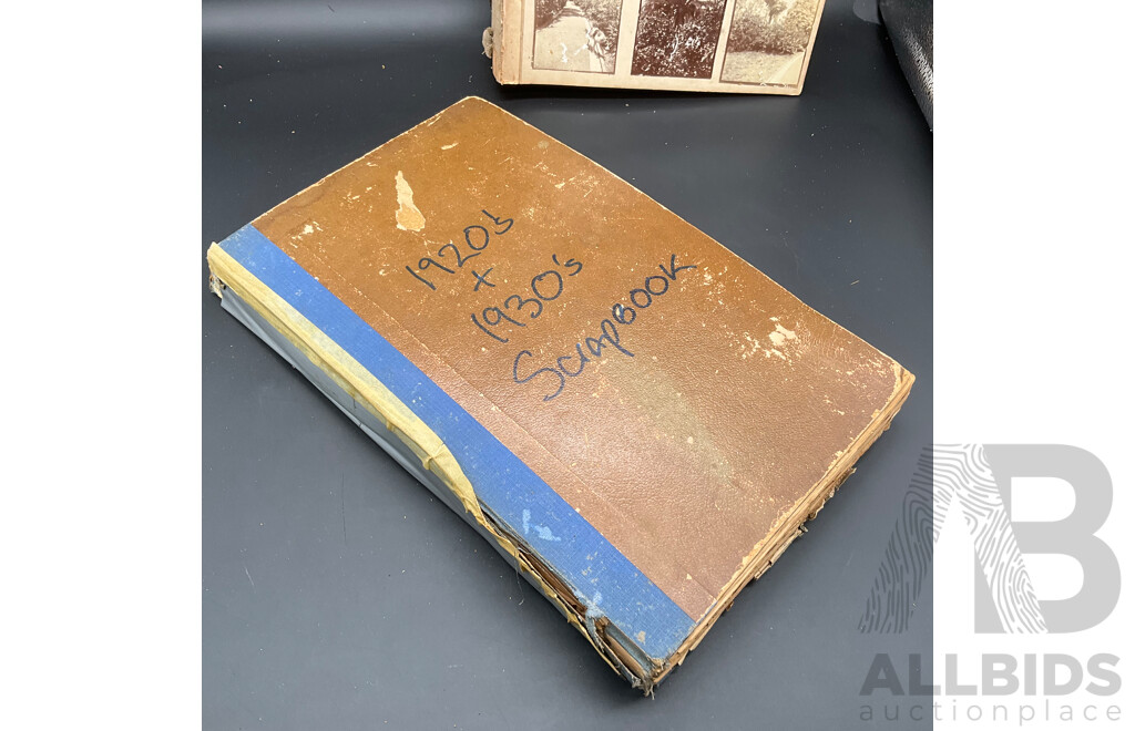 Collection of Vintage Books, Including Photo Album, Scrapbook and Botanical Album