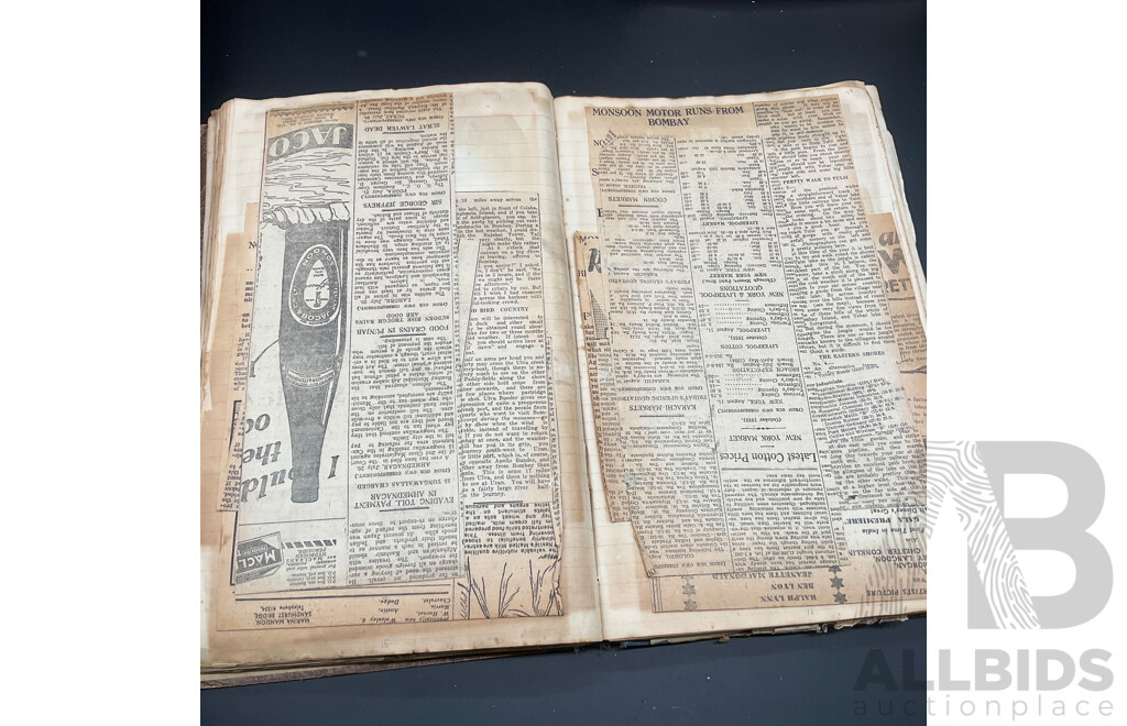 Collection of Vintage Books, Including Photo Album, Scrapbook and Botanical Album