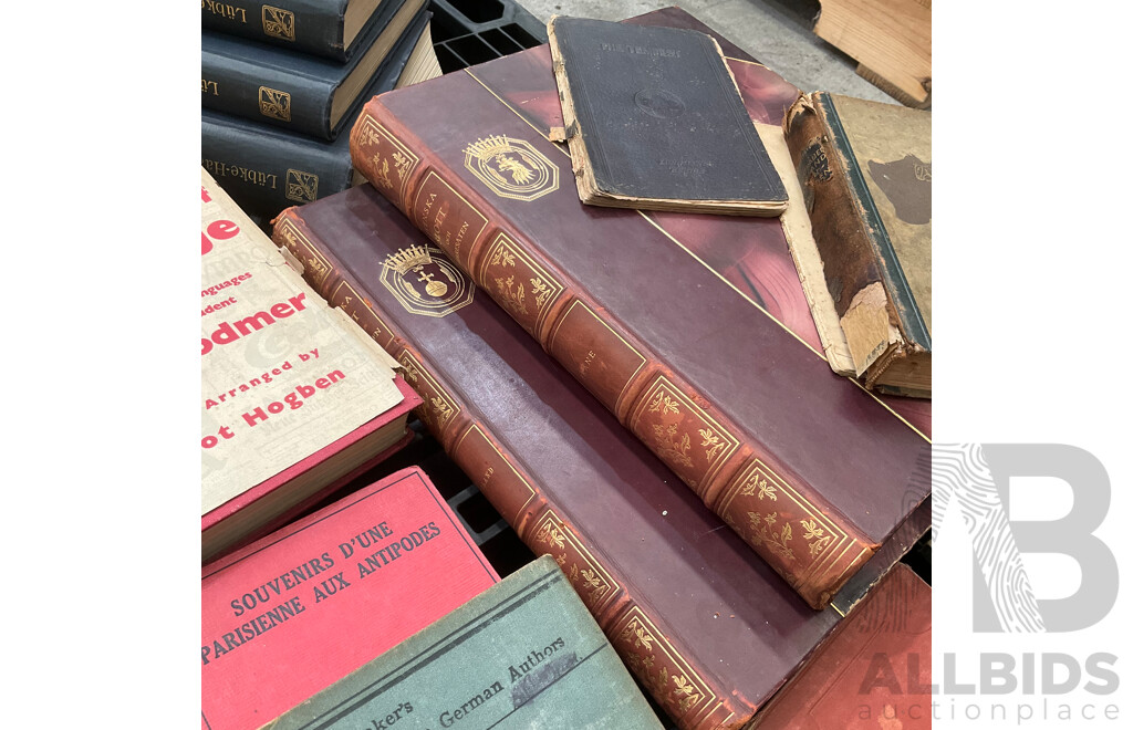 Collection of Vintage Books Focused on Language Learning and Grammar