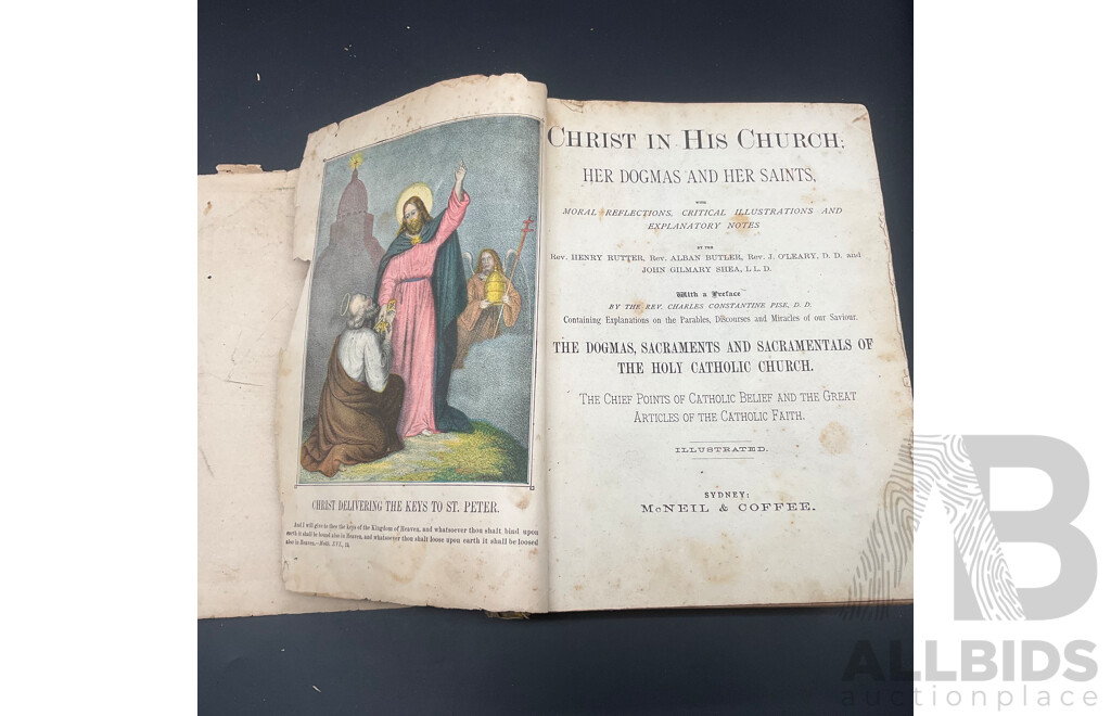 Vintage Book Titled ''Christ in His Church, Her Dogmas and Her Saints''