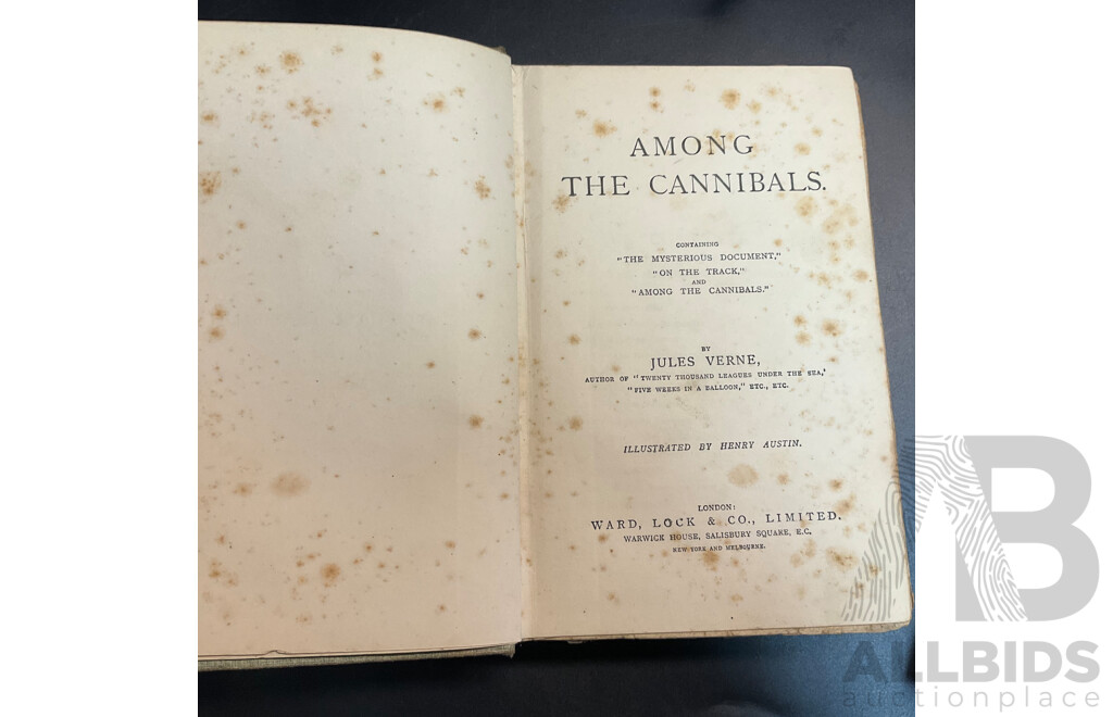 Rare - 1908 Among the Cannibals by Jules Verne