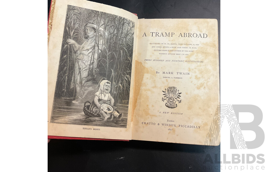 1891 Antique a Tramp Abroad by Mark Twain