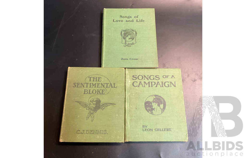 Antique Songs of Love and Life, Songs of a Campaign, the Songs of a Sentimental Bloke Books