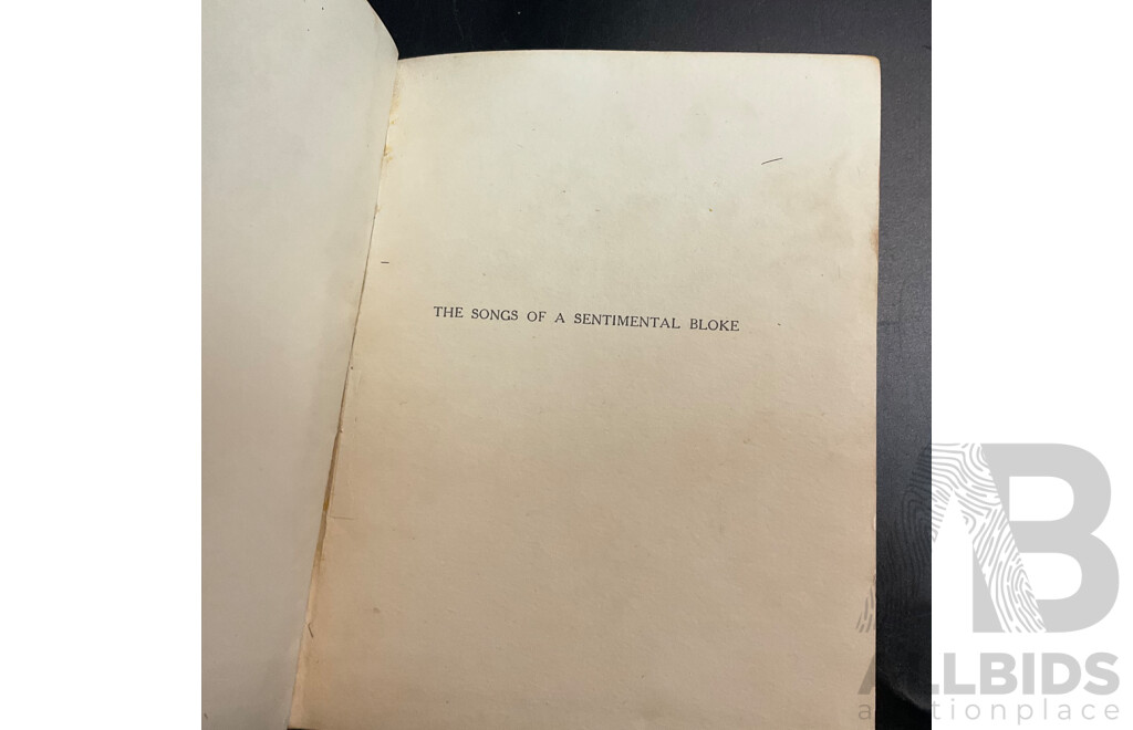 Antique Songs of Love and Life, Songs of a Campaign, the Songs of a Sentimental Bloke Books