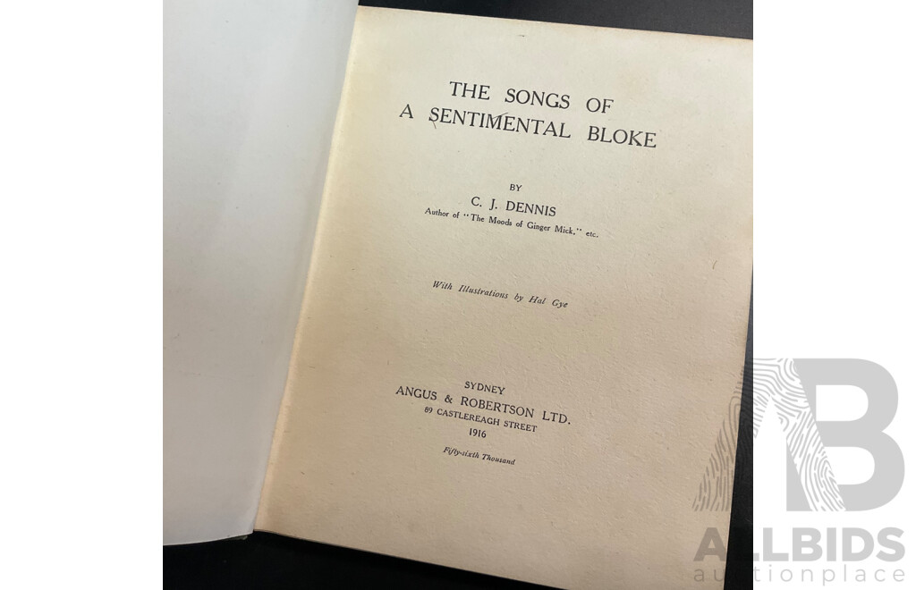 Antique Songs of Love and Life, Songs of a Campaign, the Songs of a Sentimental Bloke Books