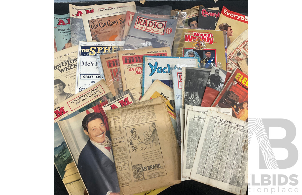 Collection of Vintage Ephemera and Personal Memorabilia, Including Postcards, Letters, Maps, Utility Bills, Bus Timetables, Newspapers, Magazines, Manuals, Photos and More