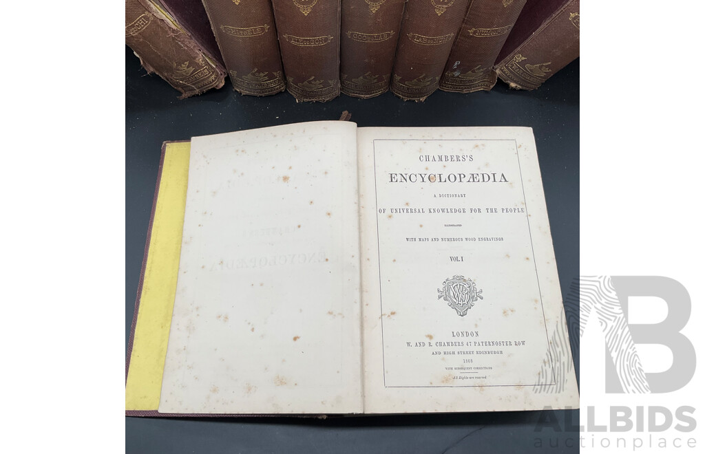 CHAMBER'S ENCYCLOPEDIA, Volumes I to X