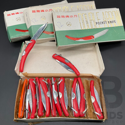 Vintage DOUBLE ARROW Pocket Knives - Lot of 48
