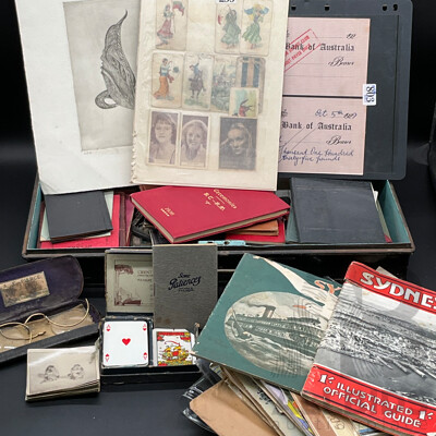 Collection of Assorted Vintage Paper Ephemera, Memorabilia and Collectibles