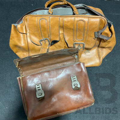 Vintage Leather Bags - Lot of 2
