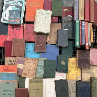 Collection of Vintage Education Books, Including Mathematics, English, History, Accounting and More