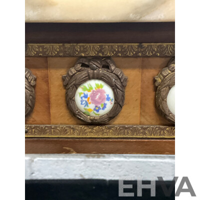 Louis XVI Style Walnut Coffee Table with Onyx Top