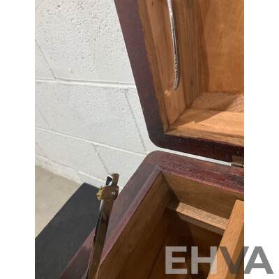 Large Antique Chinese Carved and Inlaid Wooden Chest