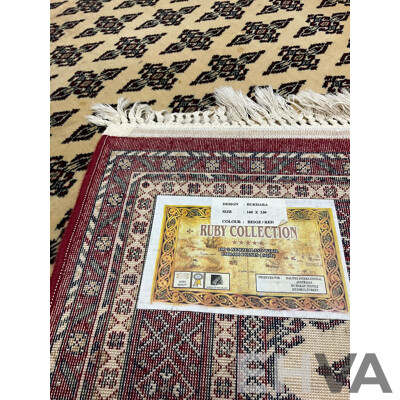 Bokhara Style 100% New Zealand Wool Carpet by RUBY COLLECTION 160x230cm