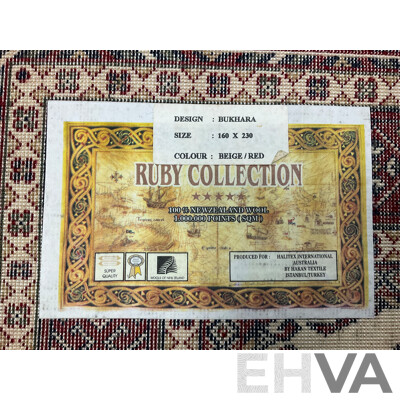 Bokhara Style 100% New Zealand Wool Carpet by RUBY COLLECTION 160x230cm