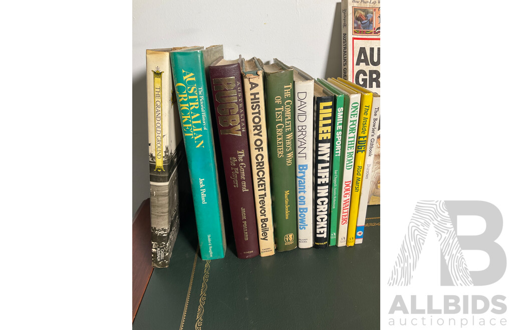 Collection of Vintage & Modern Cricket and Sports Books - Lot of 16