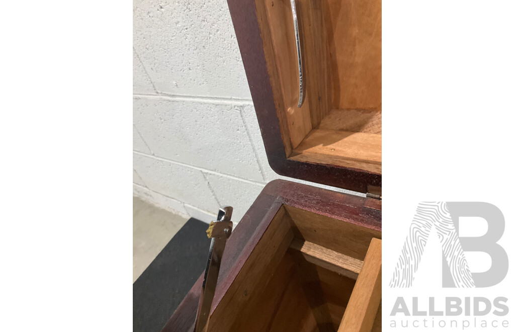 Large Antique Chinese Carved and Inlaid Wooden Chest