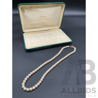 Vintage MITSUKO Cultured Pearls Necklace