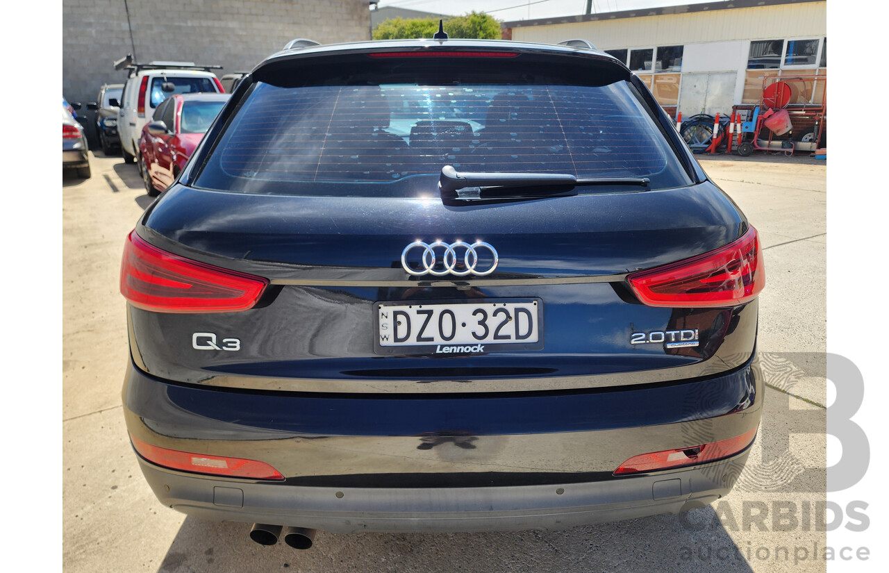 9/2013 Audi Q3 2.0 TDI Quattro (103kw) 8U MY14 4d Wagon Black 2.0L