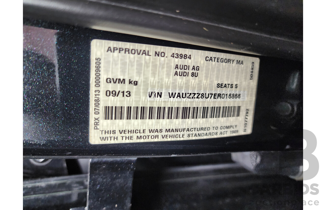 9/2013 Audi Q3 2.0 TDI Quattro (103kw) 8U MY14 4d Wagon Black 2.0L