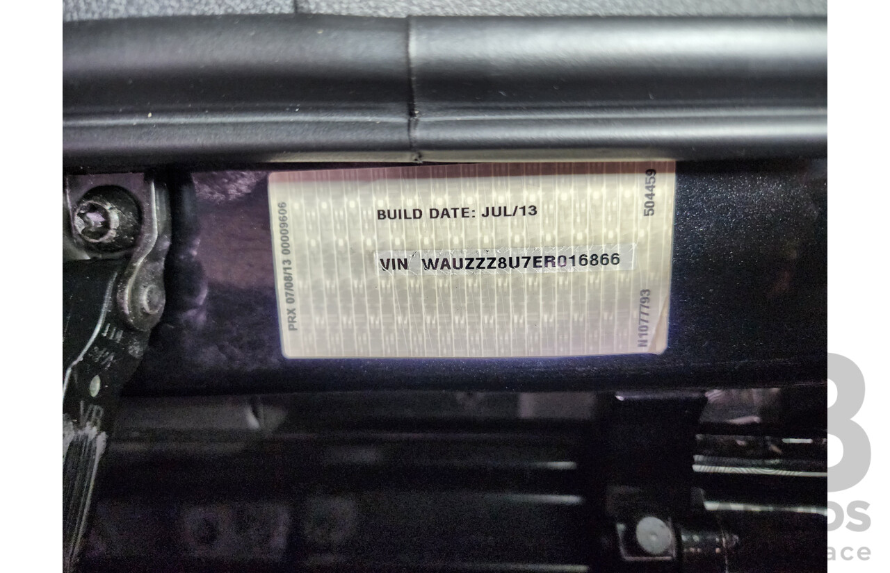 9/2013 Audi Q3 2.0 TDI Quattro (103kw) 8U MY14 4d Wagon Black 2.0L