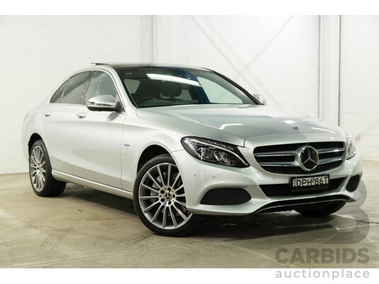 07/2017 Mercedes-Benz C350 e (RWD) 205 MY17 4d Sedan Iridium Silver Turbo 2.0L - 60kW Hybrid