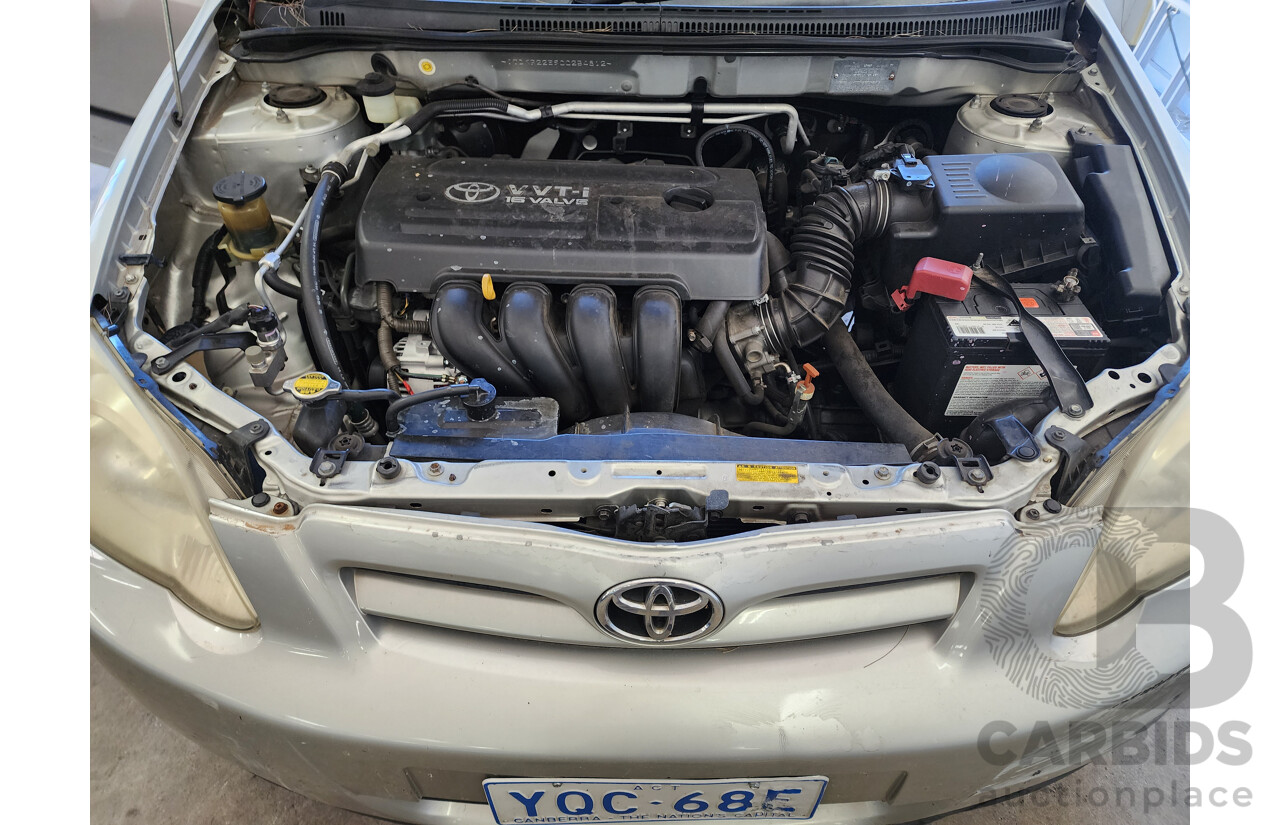 5/2006 Toyota Corolla Ascent ZZE122R 5d Hatchback Silver 1.8L