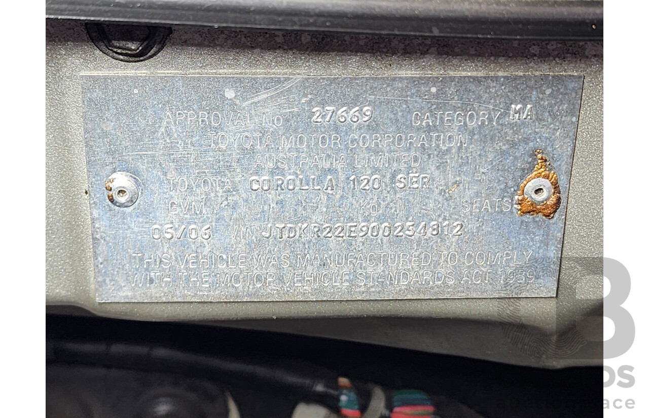 5/2006 Toyota Corolla Ascent ZZE122R 5d Hatchback Silver 1.8L