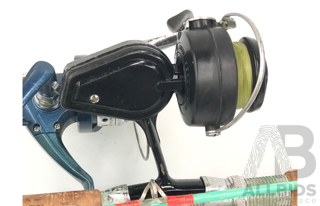 Daiwa and Jarvis Walker 198cm Fishing Rods with Reels - Lot of Two