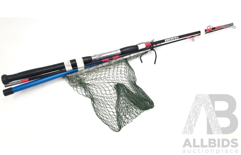 Viking 201cm Fishing Rod and Moris Shakespeare Landing Net