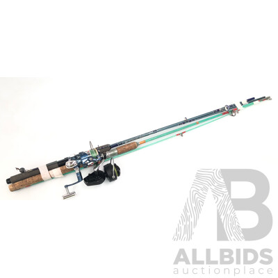 Daiwa and Jarvis Walker 198cm Fishing Rods with Reels - Lot of Two