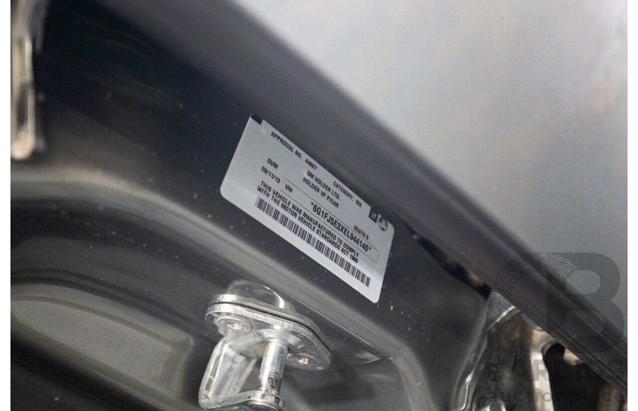 11/2013 Holden VF Calais V 4d Sedan Prussian Steel Metallic V6 3.6L