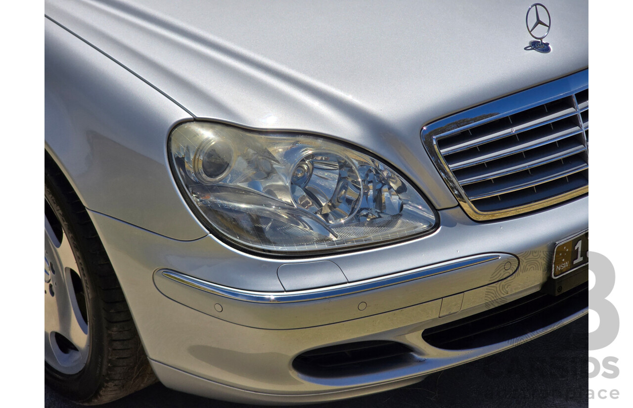8/2005 Mercedes Benz S600L W220 MY05 4d Sedan Brilliant Silver Metallic Twin Turbo V12 5.5L