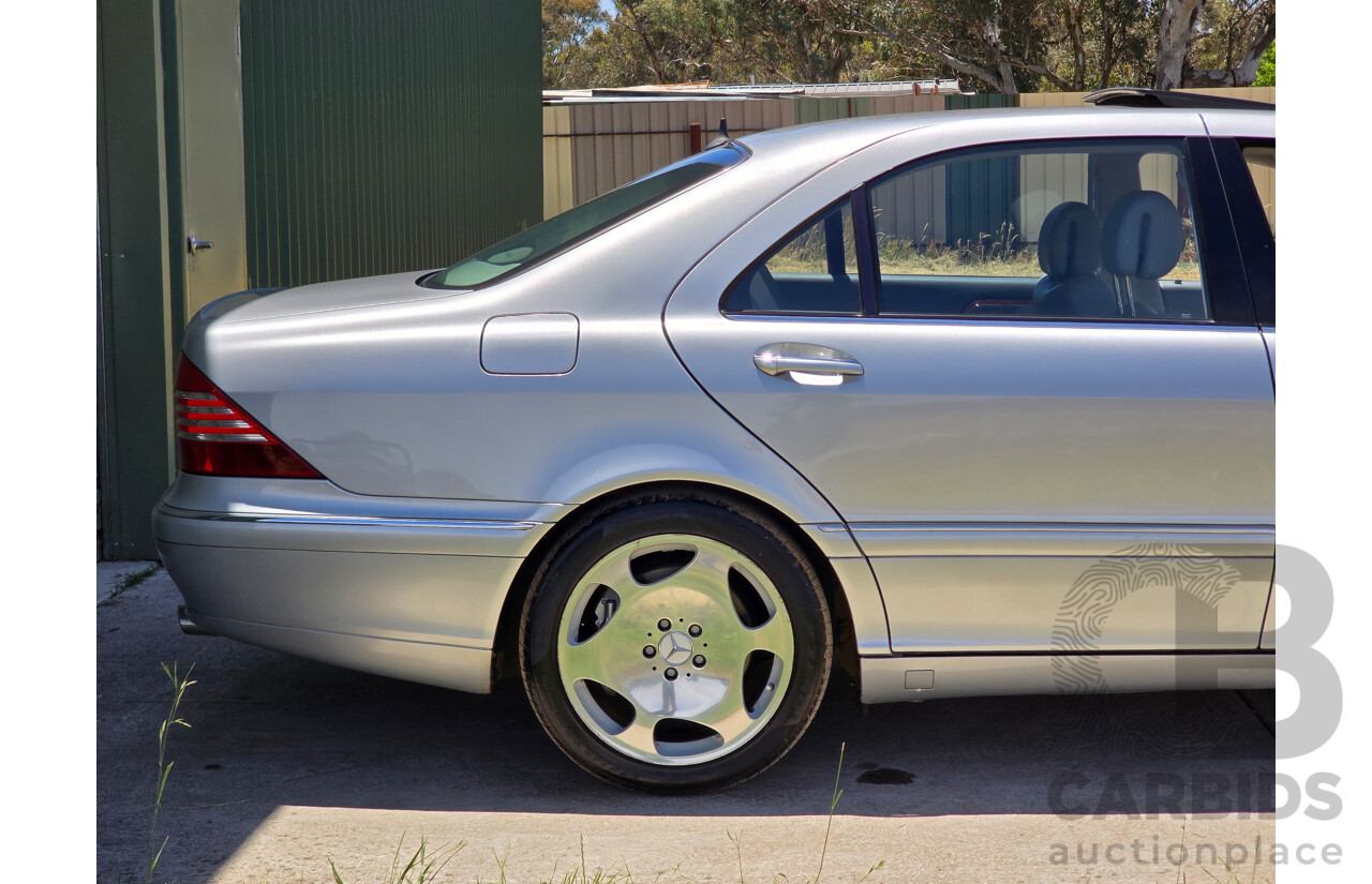 8/2005 Mercedes Benz S600L W220 MY05 4d Sedan Brilliant Silver Metallic Twin Turbo V12 5.5L
