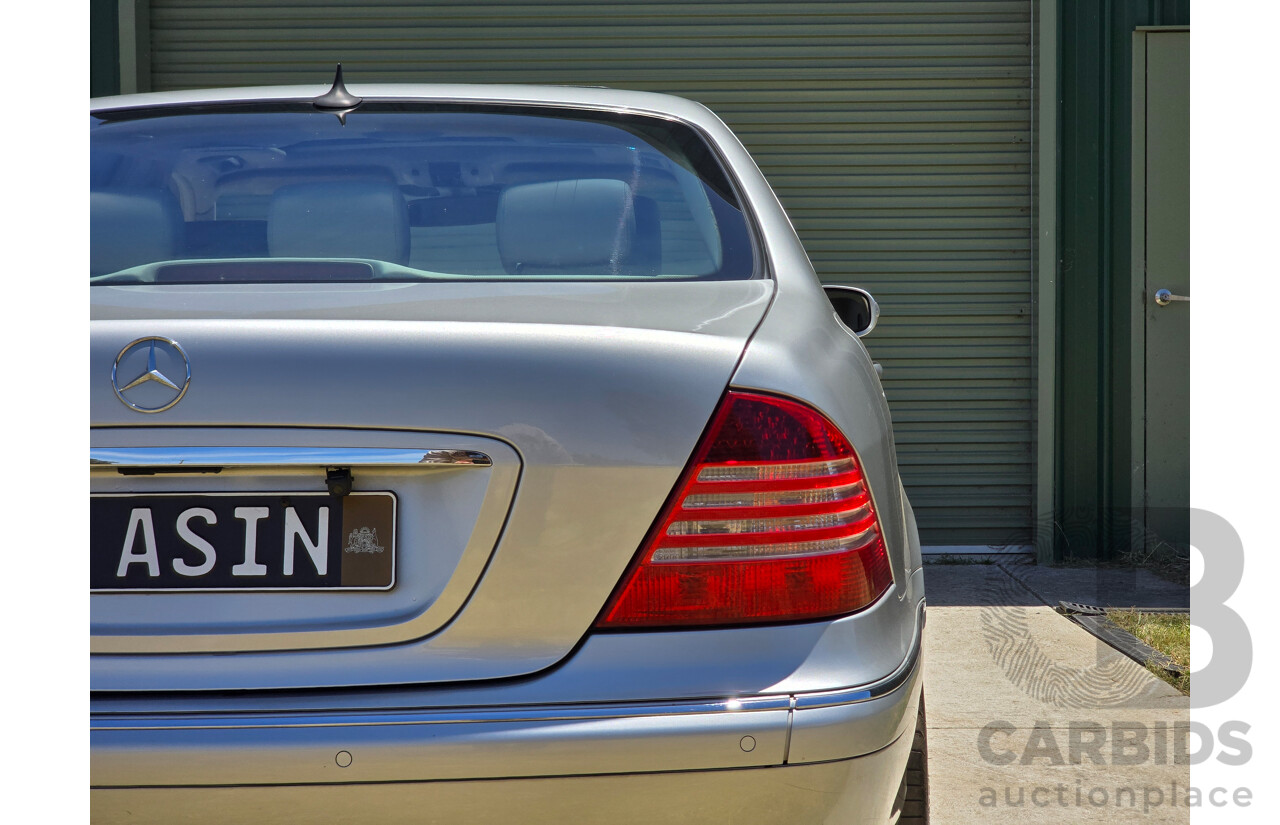 8/2005 Mercedes Benz S600L W220 MY05 4d Sedan Brilliant Silver Metallic Twin Turbo V12 5.5L