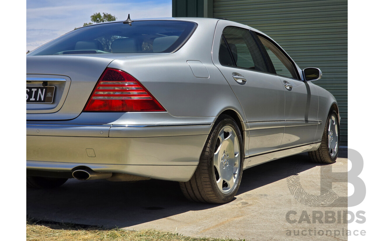 8/2005 Mercedes Benz S600L W220 MY05 4d Sedan Brilliant Silver Metallic Twin Turbo V12 5.5L