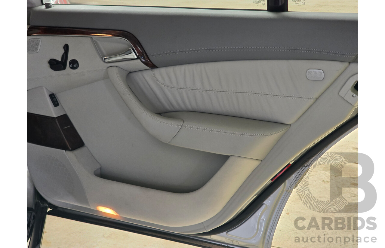 8/2005 Mercedes Benz S600L W220 MY05 4d Sedan Brilliant Silver Metallic Twin Turbo V12 5.5L
