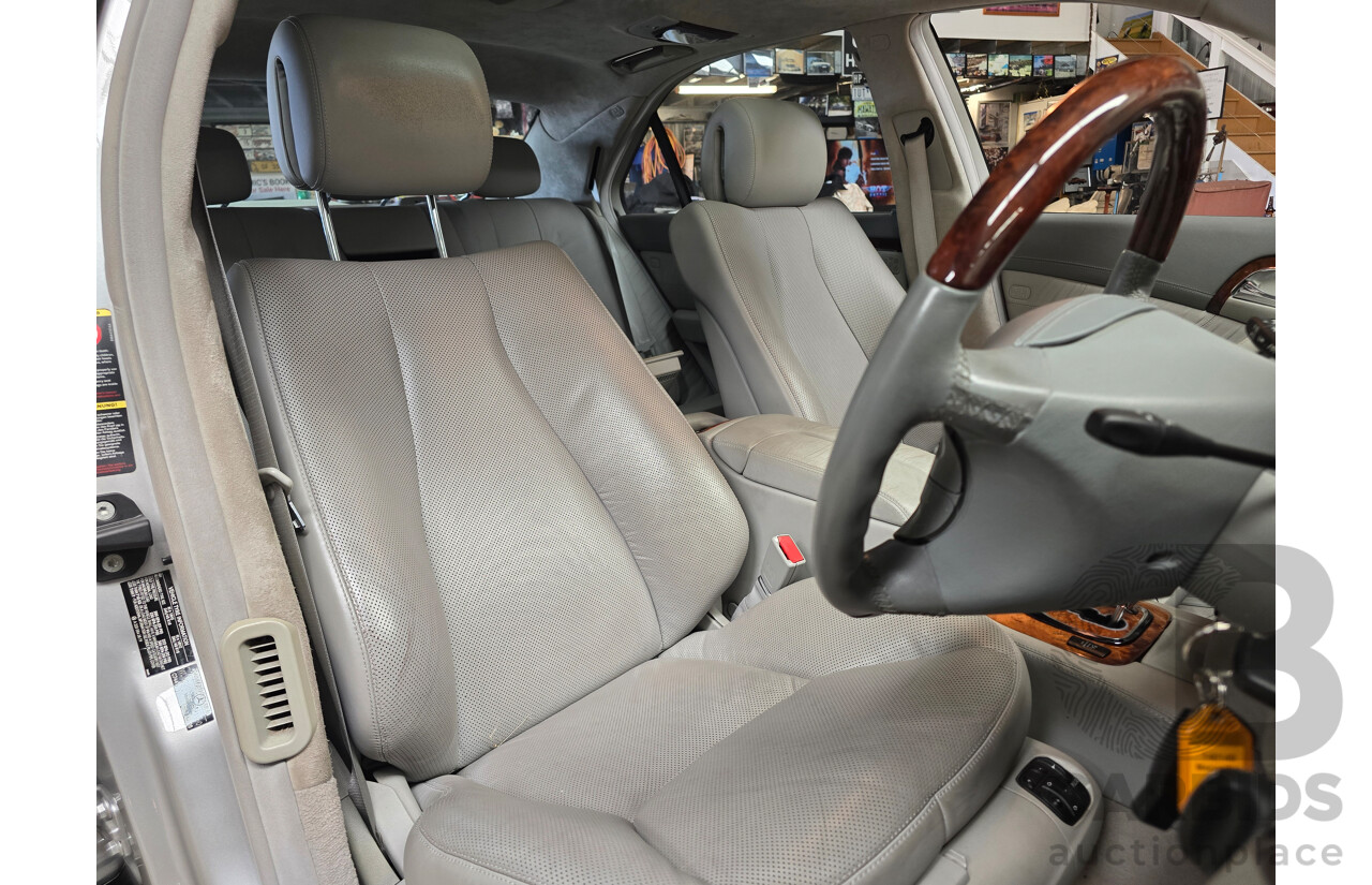 8/2005 Mercedes Benz S600L W220 MY05 4d Sedan Brilliant Silver Metallic Twin Turbo V12 5.5L