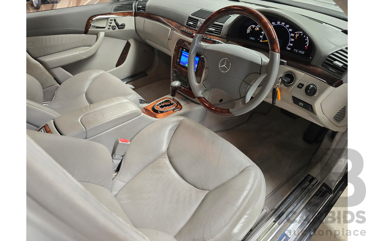 8/2005 Mercedes Benz S600L W220 MY05 4d Sedan Brilliant Silver Metallic Twin Turbo V12 5.5L