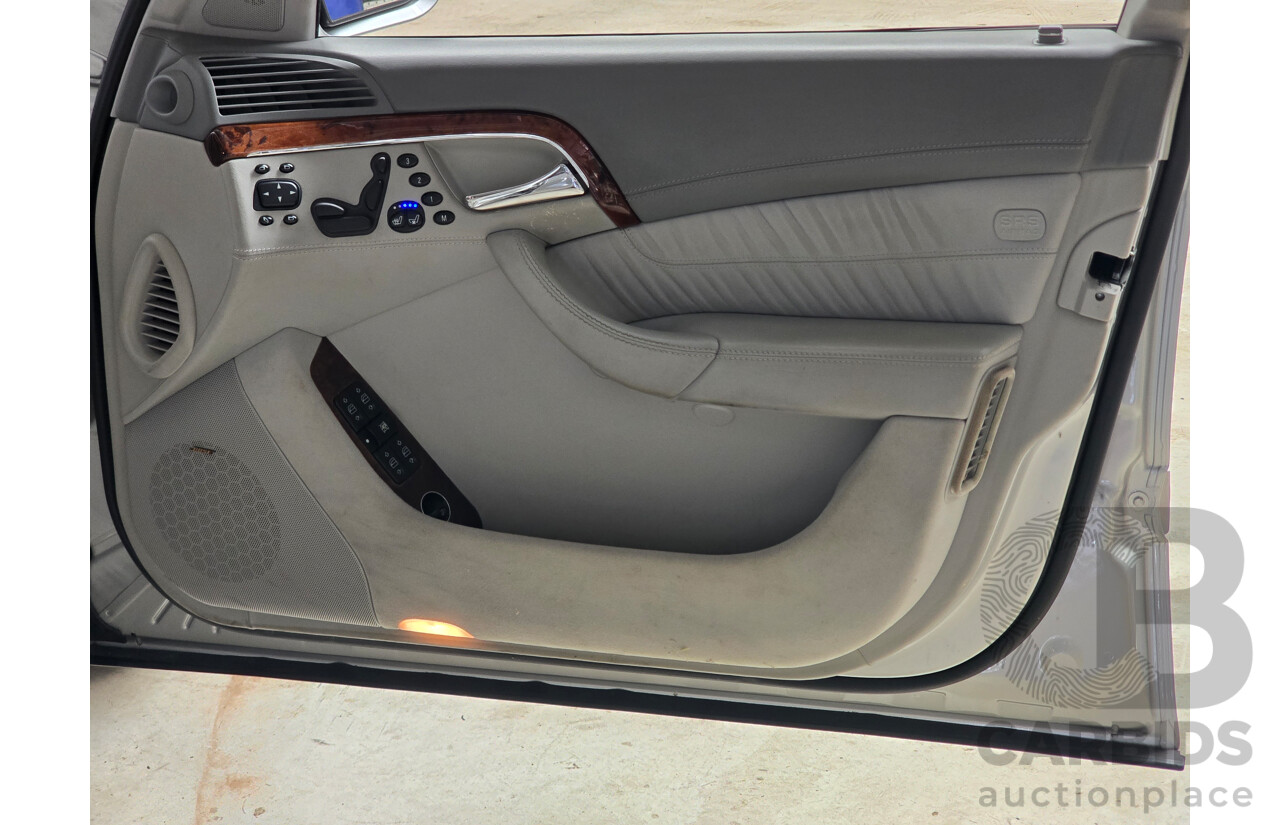 8/2005 Mercedes Benz S600L W220 MY05 4d Sedan Brilliant Silver Metallic Twin Turbo V12 5.5L