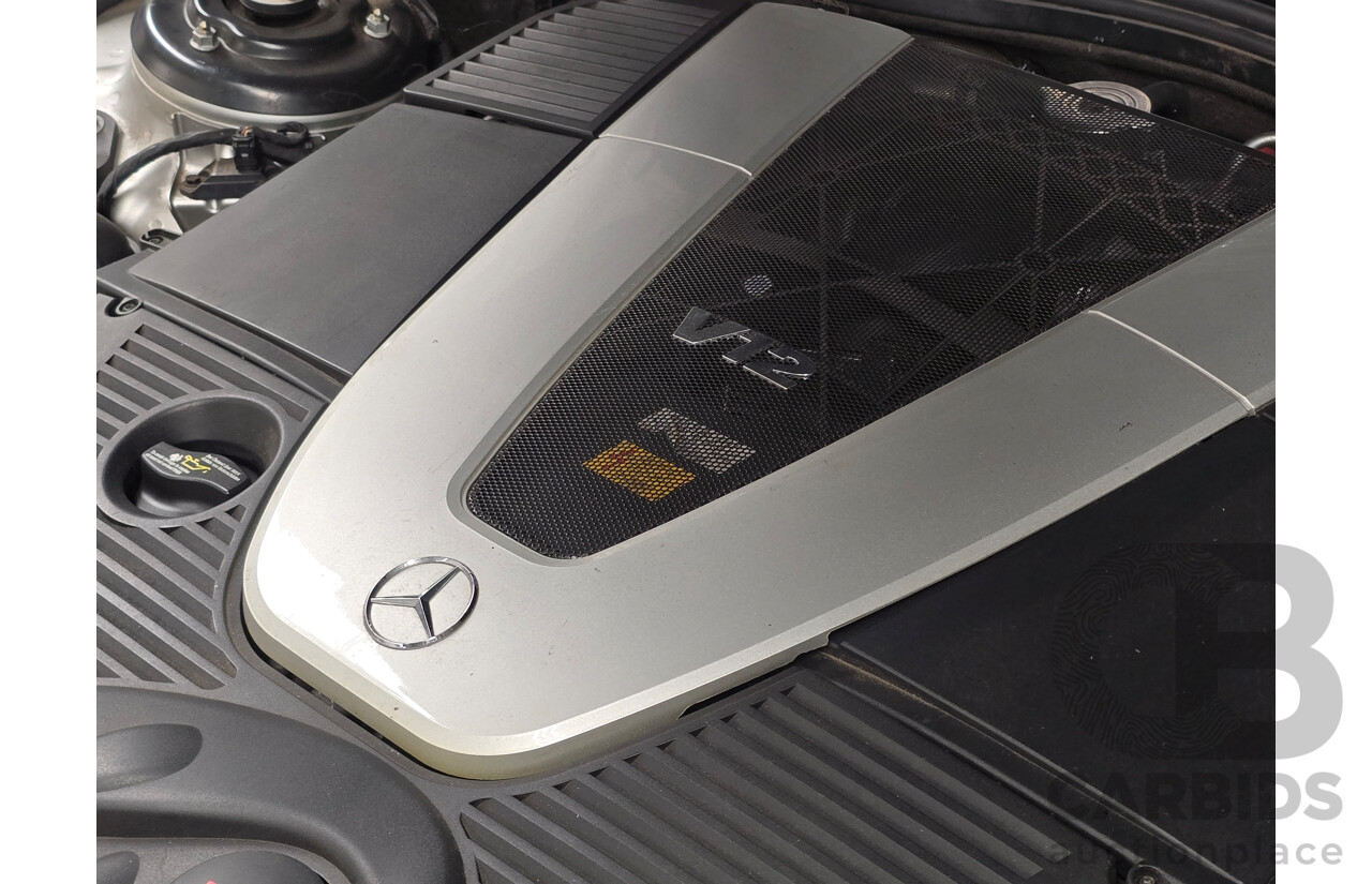 8/2005 Mercedes Benz S600L W220 MY05 4d Sedan Brilliant Silver Metallic Twin Turbo V12 5.5L
