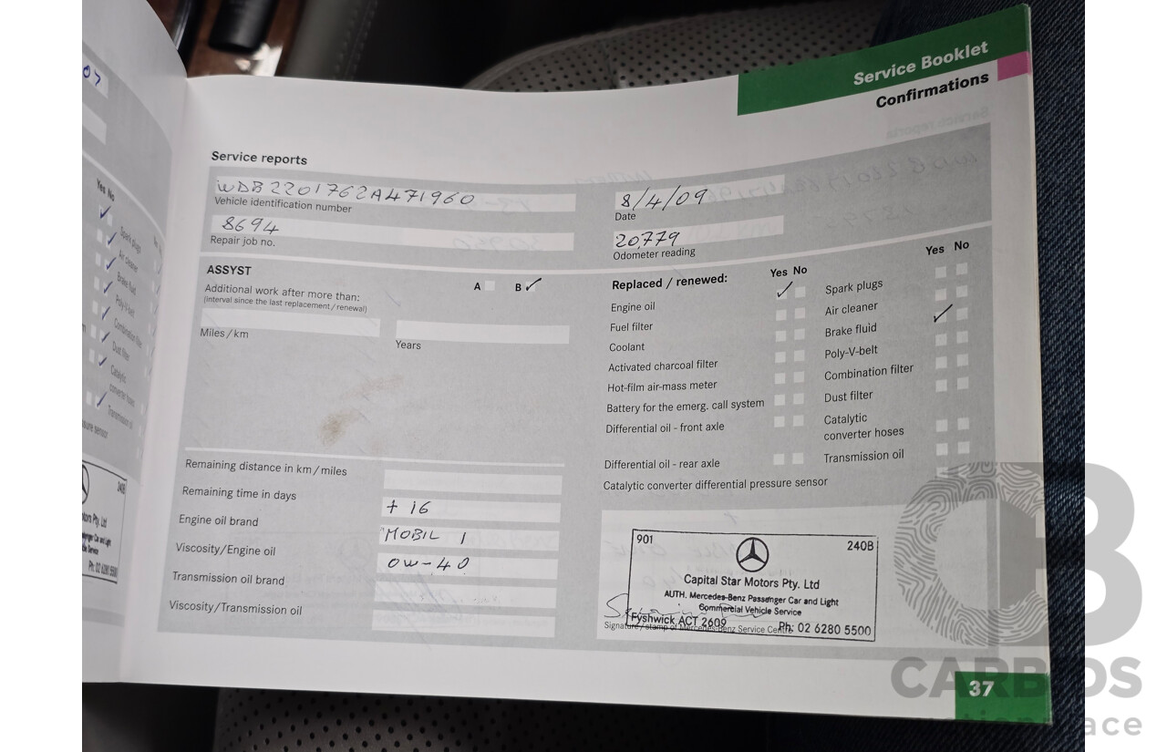 8/2005 Mercedes Benz S600L W220 MY05 4d Sedan Brilliant Silver Metallic Twin Turbo V12 5.5L